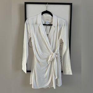 L*Space 100% Viscose White Wrap Romper Size 6